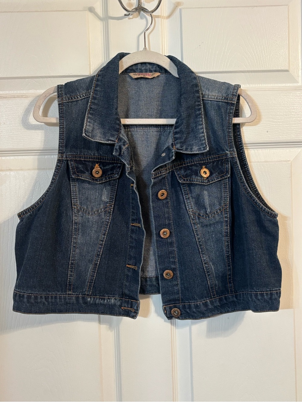 Highway Jeans Blue Denim Vest - Button Front